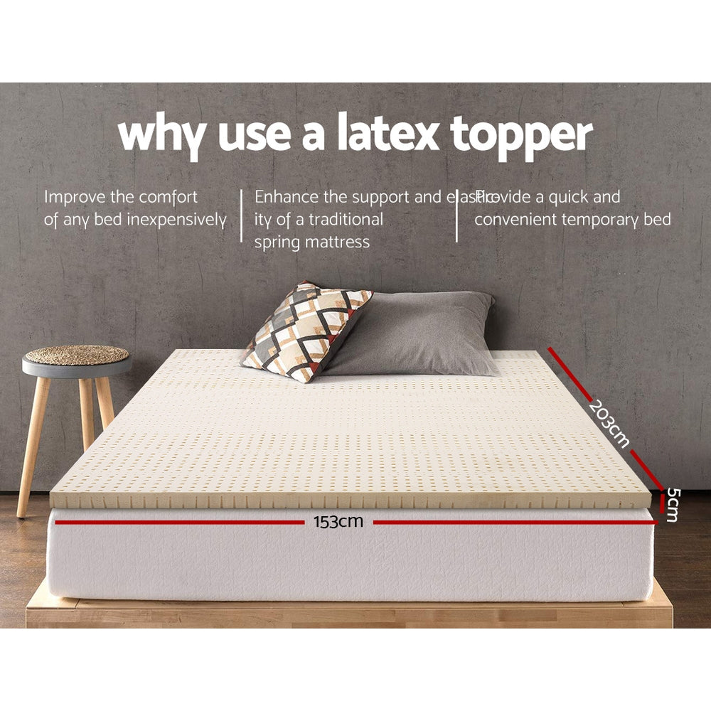 Giselle Bedding | Latex Mattress Topper | 5cm | Queen