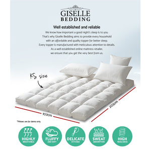 Giselle Bedding | Mattress Topper | Pillowtop Protector Pad | King Single
