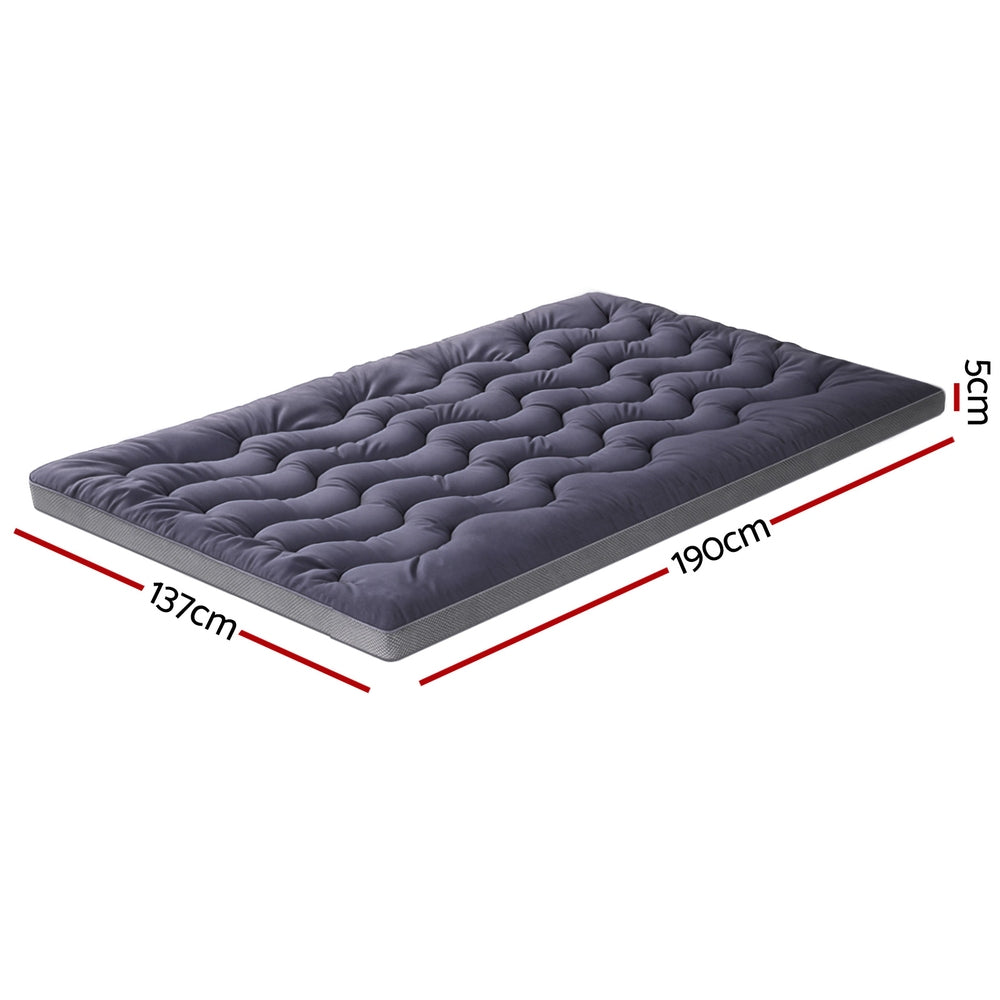 Mattress Topper 5cm | Bamboo Charcoal Pillowtop | Double Size Bed