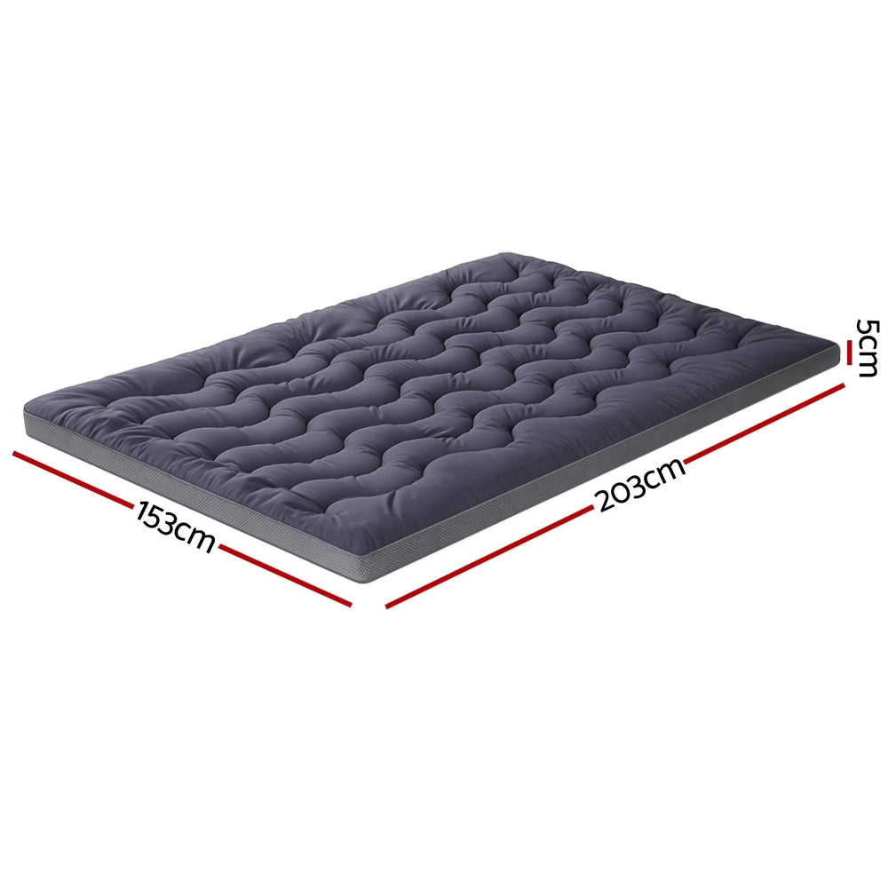 Mattress Topper 5cm | Bamboo Charcoal Pillowtop | Queen Size
