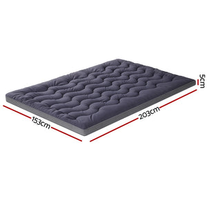 Mattress Topper 5cm | Bamboo Charcoal Pillowtop | Queen Size