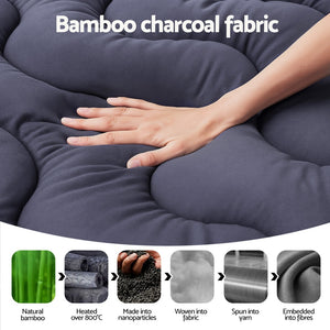 Mattress Topper 5cm | Bamboo Charcoal Pillowtop | Single Size Bed