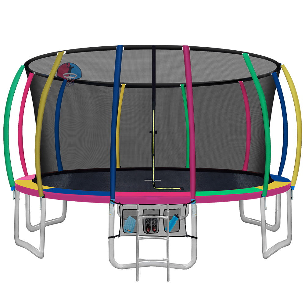Everfit 16FT Trampoline for Kids | w/ Ladder | Enclosure Safety Net | Rebounder | Colors