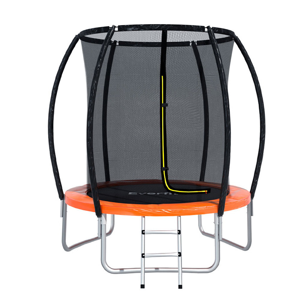 Everfit 6ft Kids Round Trampoline Rebounder | Orange