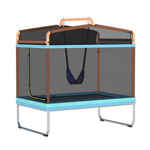 Everfit Kids Rectangle Trampoline Swing Set | Security Net | 6FT
