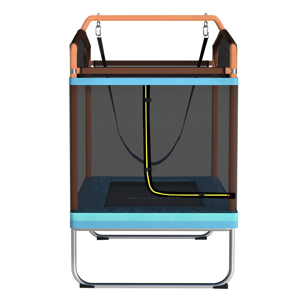 Everfit Kids Rectangle Trampoline Swing Set | Security Net | 6FT