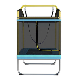 Everfit 6FT Trampoline for Kids | w/ Enclosure Safety Net | Swing | Rectangle | Yellow