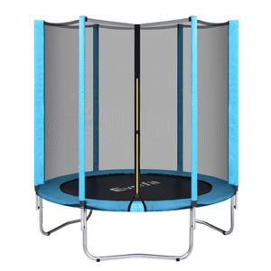 Everfit 6FT Kids Trampoline | Round with Safety Net & Pad | Blue