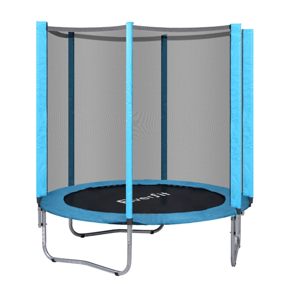 Everfit 6FT Kids Trampoline | Round with Safety Net & Pad | Blue