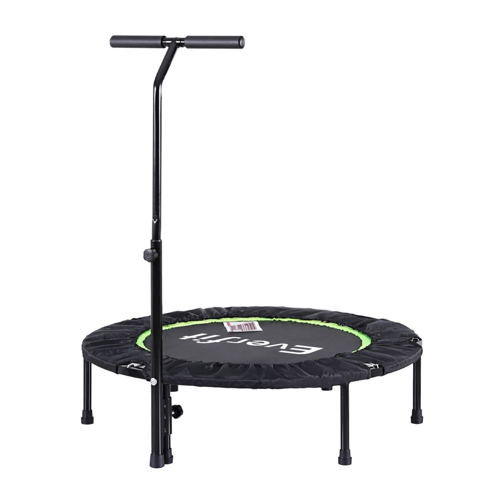 Everfit 40-Inch Foldable Fitness Trampoline | Jumping Rebounder | Home Gym with Handrail