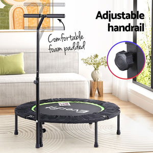 Everfit 40-Inch Foldable Fitness Trampoline | Jumping Rebounder | Home Gym with Handrail