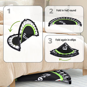 Everfit 40-Inch Foldable Fitness Trampoline | Jumping Rebounder | Home Gym with Handrail