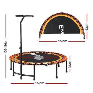 Everfit 48-Inch Foldable Fitness Trampoline | Jumping Rebounder | Home Gym with Handrail