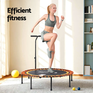 Everfit 48-Inch Foldable Fitness Trampoline | Jumping Rebounder | Home Gym with Handrail