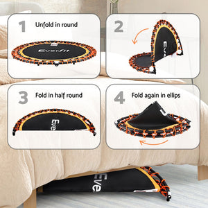 Everfit 48-Inch Foldable Fitness Trampoline | Jumping Rebounder | Home Gym with Handrail