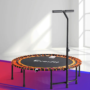 Everfit 48-Inch Foldable Fitness Trampoline | Jumping Rebounder | Home Gym with Handrail
