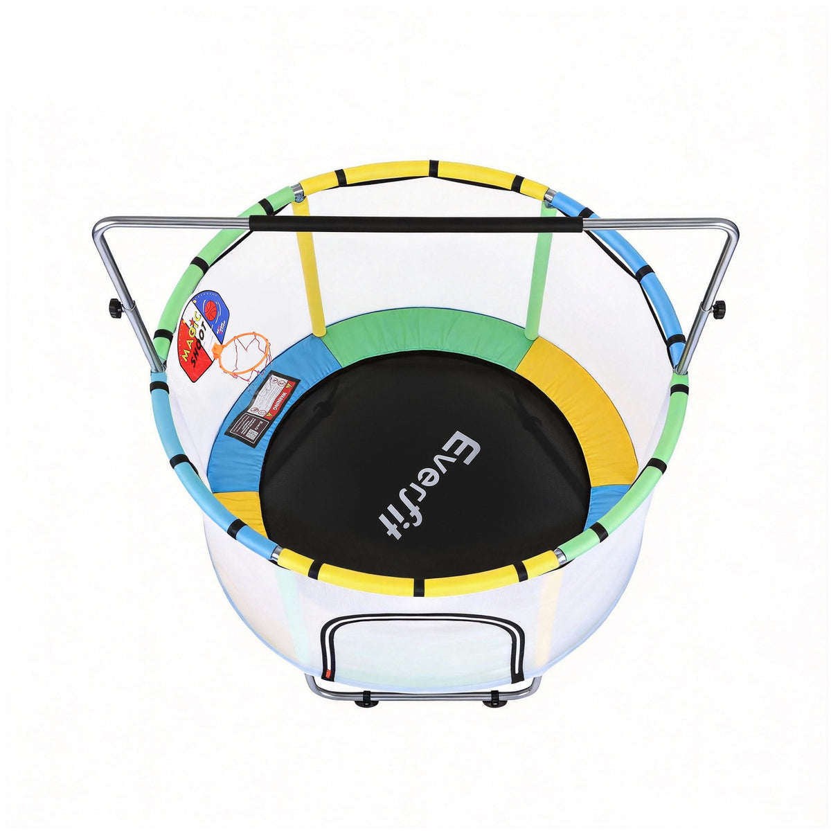 55 Inch Trampoline Rebounder | Kids | Basketball Hoop & Boxing Set