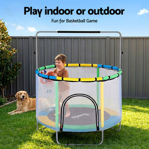 55 Inch Trampoline Rebounder | Kids | Basketball Hoop & Boxing Set