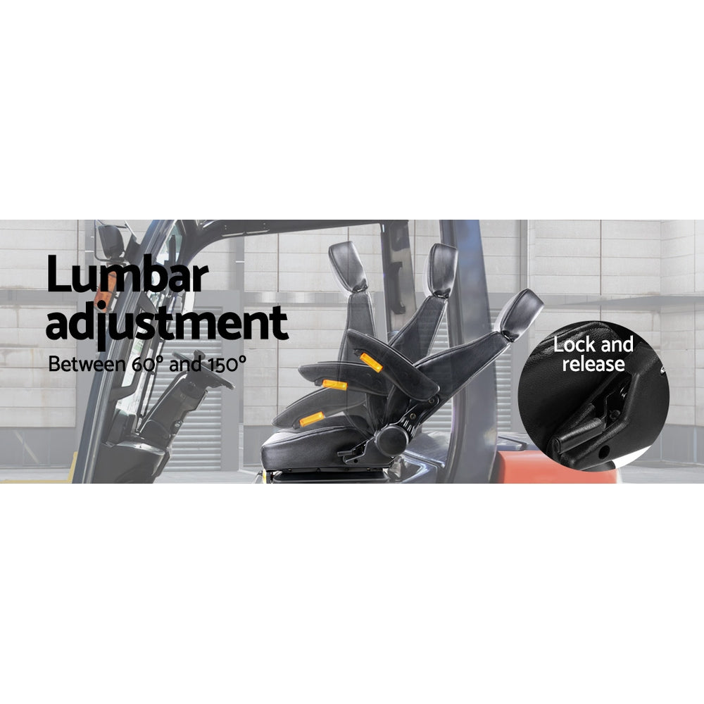 Tractor Seat | Forklift Excavator Truck | Universal Backrest Chair | PU Leather