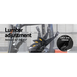 Tractor Seat | Forklift Excavator Truck | Universal Backrest Chair | PU Leather