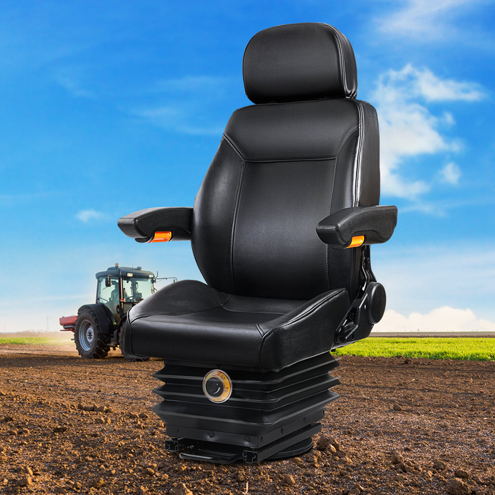 Tractor Seat | Forklift Excavator Truck | Universal Backrest Chair | PU Leather