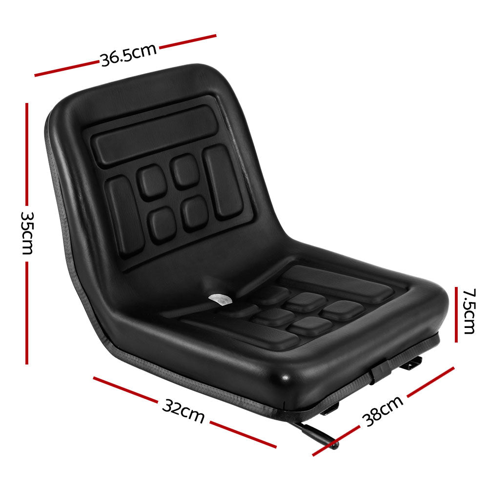 Tractor Seat | Forklift Excavator | Universal Suspension Truck Chair | PU Leather