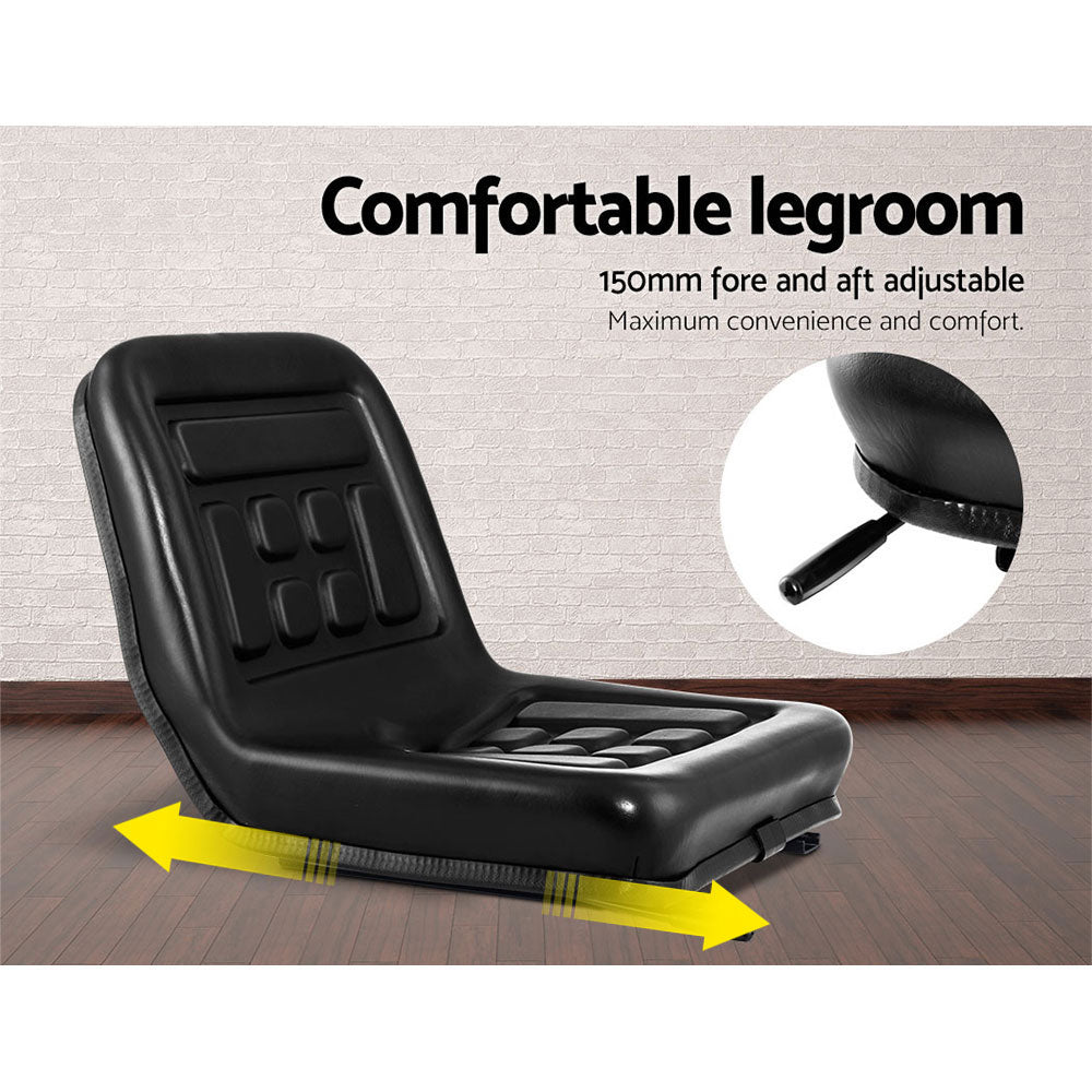 Tractor Seat | Forklift Excavator | Universal Suspension Truck Chair | PU Leather