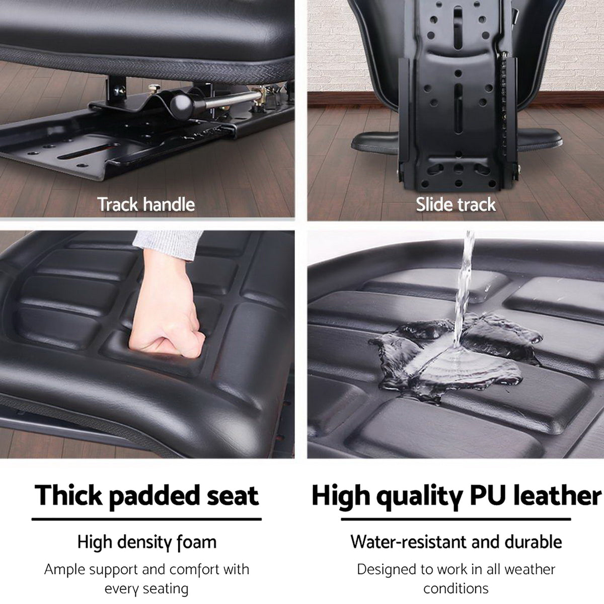 Tractor Seat | Forklift Excavator Truck | Universal Replacement PU Chair