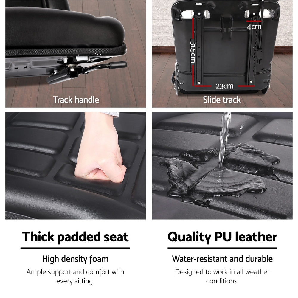 Tractor Seat | Forklift Excavator | Universal Backrest Truck PU Chair