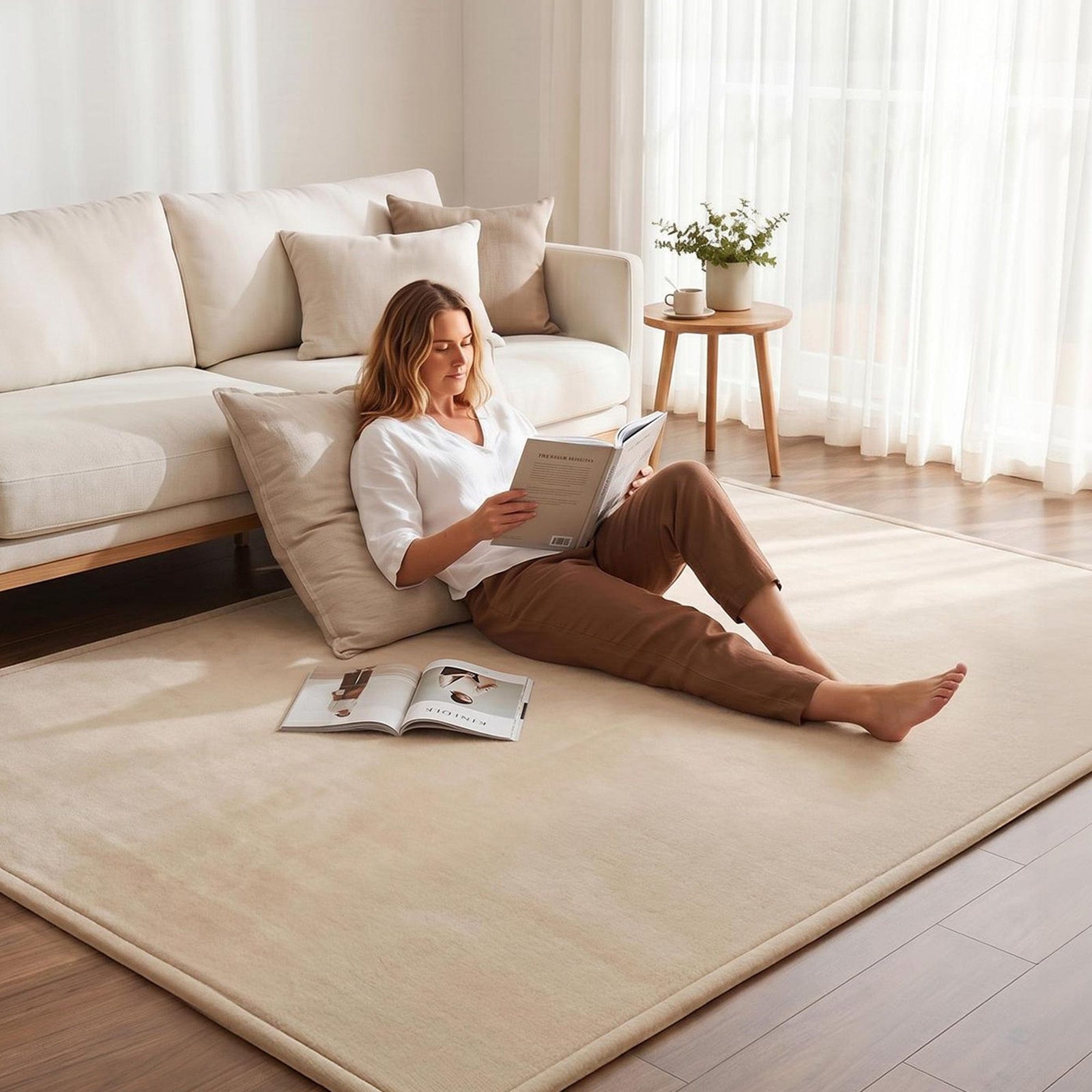 Tatami Floor Mattress | 3cm Futon Mat & Mellow Rug | Beige