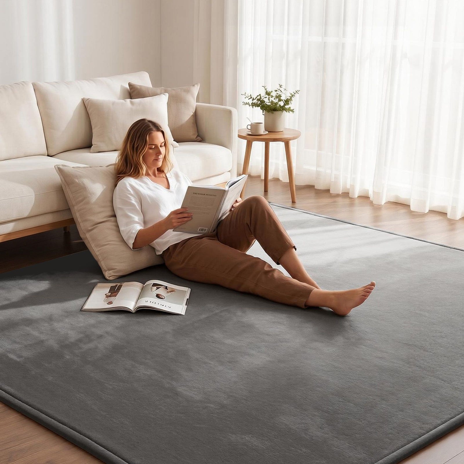 Grey Tatami Mat | 3cm Floor Mattress & Living Room Futon Rug