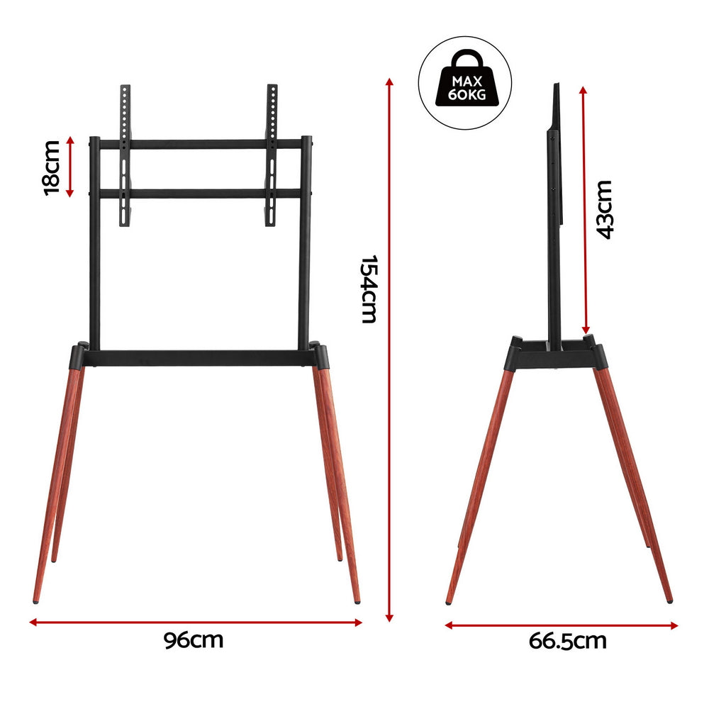 Wooden Floor TV Easel Stand | 32–75" | Height Adjustable
