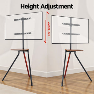 TV Stand | Wooden Tray | 24–55" Swivel Height Adjustable
