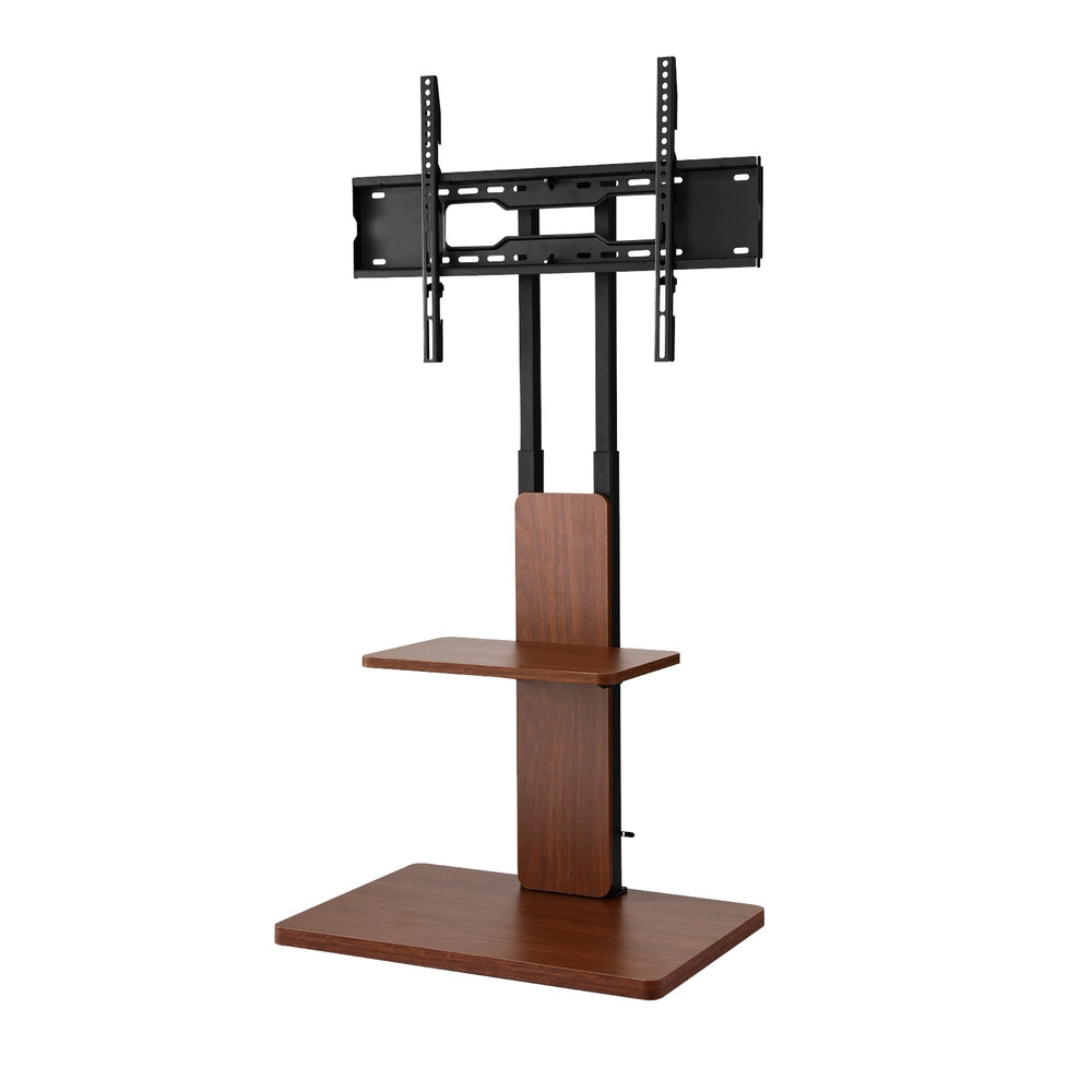 TV Stand | 32–70" Swivel Height Adjustable with Wooden Tray
