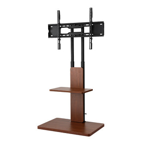 TV Stand | 32–70" Swivel Height Adjustable with Wooden Tray