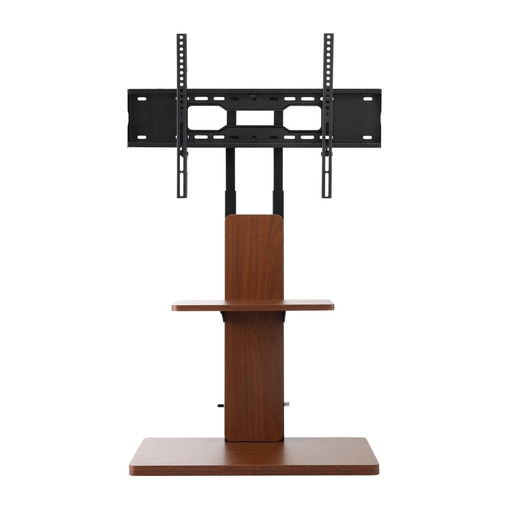 TV Stand | 32–70" Swivel Height Adjustable with Wooden Tray