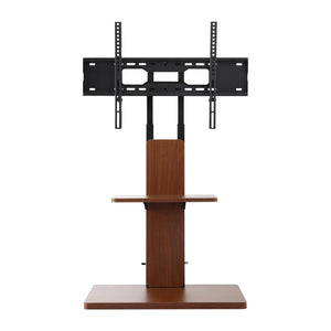 TV Stand | 32–70" Swivel Height Adjustable with Wooden Tray
