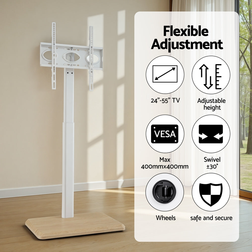 TV Stand | 24–55" Swivel Height Adjustable Floor Mount for TVs