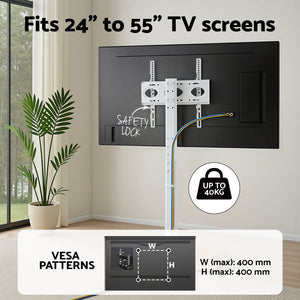 TV Stand | 24–55" Swivel Height Adjustable Floor Mount for TVs