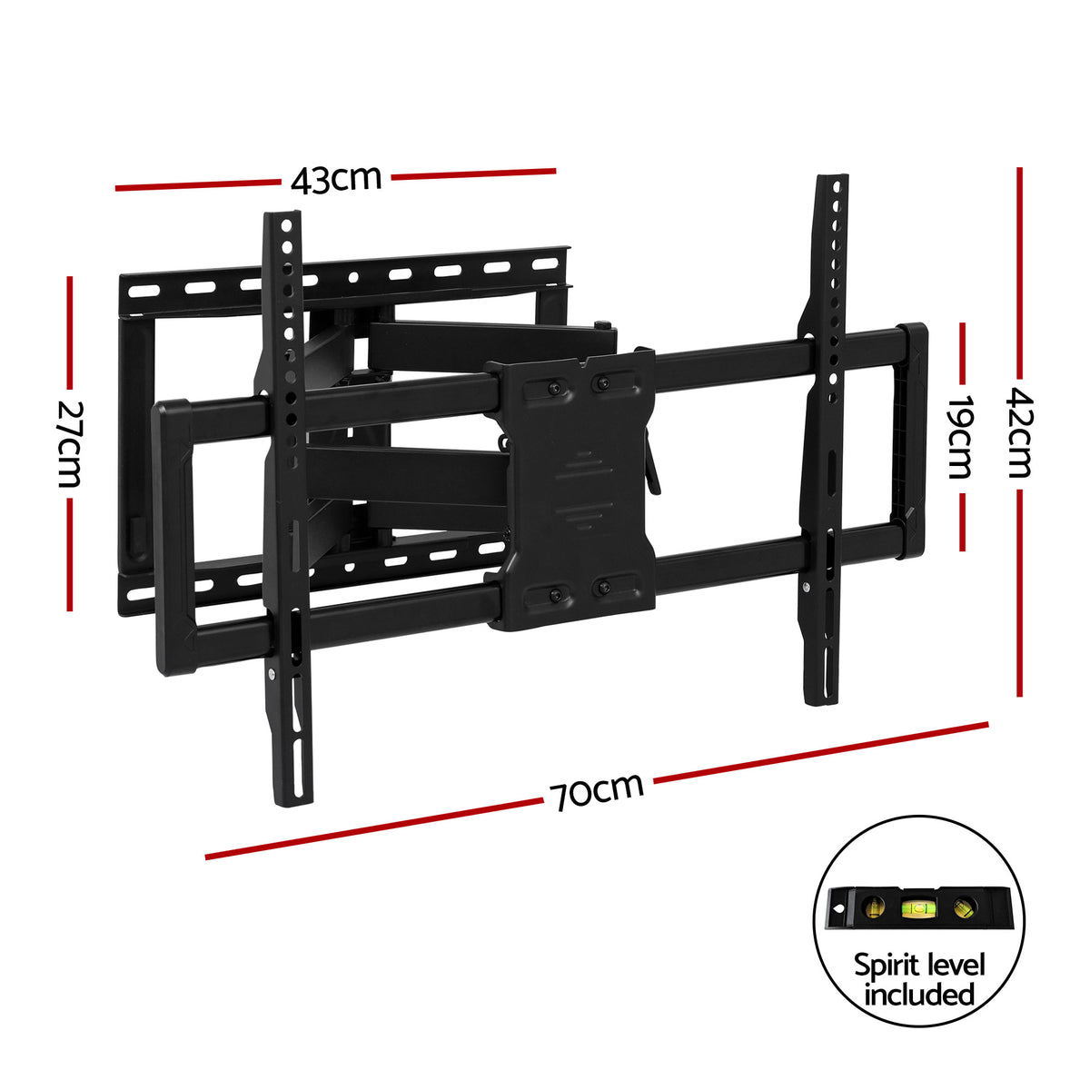 TV Wall Mount Bracket | 37–85 Inch TVs | Full Motion | Swivel Tilt Extendable