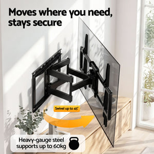 TV Wall Mount Bracket | 37–85 Inch TVs | Full Motion | Swivel Tilt Extendable