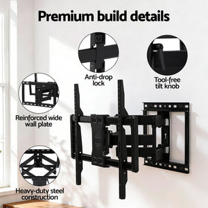 TV Wall Mount Bracket | 37–85 Inch TVs | Full Motion | Swivel Tilt Extendable