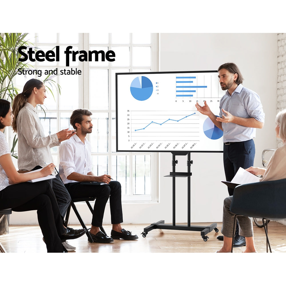 Mobile TV Stand | for 23"-65" TVs | Mount Bracket | Portable Solid Trolley Cart