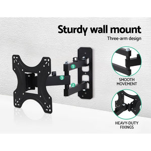 TV Wall Mount Bracket | for 17"-42" LED LCD TVs | Full Motion | Strong Arms