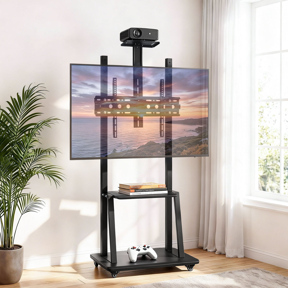 Rolling TV Stand | 32–70" | Universal | Height Adjustable | Wheels