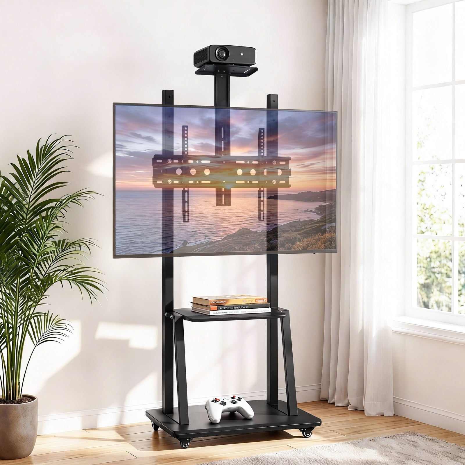 Rolling TV Stand | 32–70" | Universal | Height Adjustable | Wheels