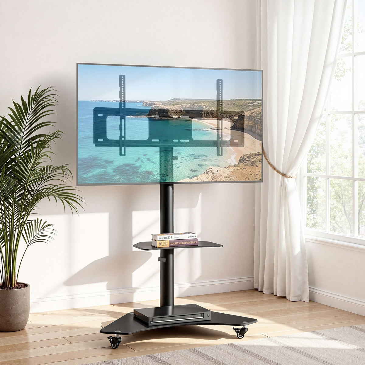TV Stand Mount | 40-100" | Universal Bracket | Adjustable Height | Wheels