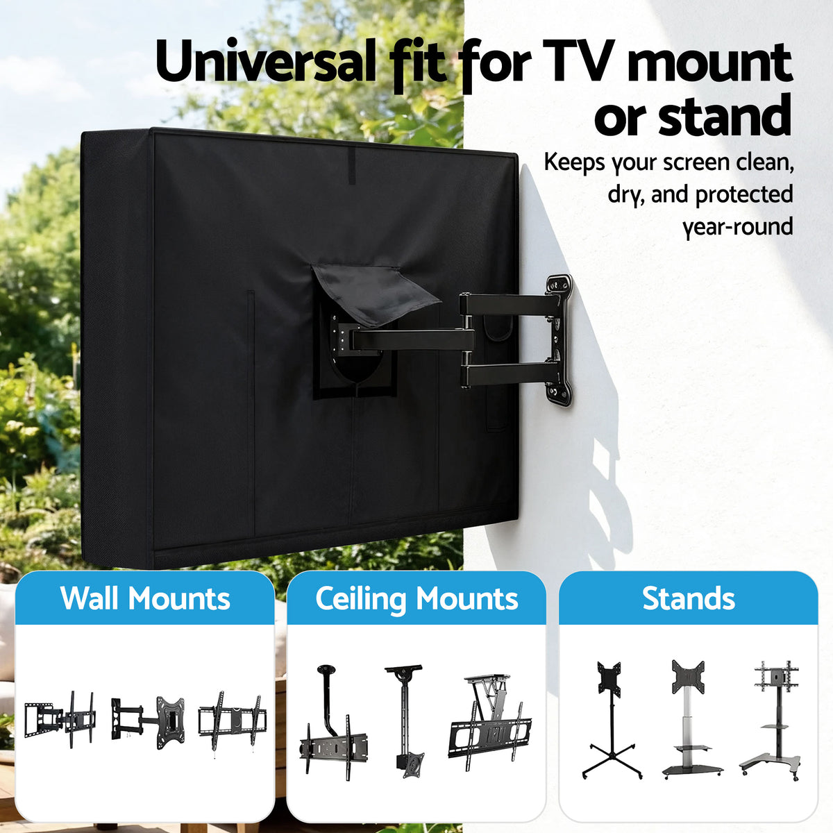 Outdoor TV Cover | 40–43 inch | Waterproof | Patio Flat Screen Protector
