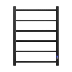 Devanti Heated Towel Rack | 6 Round Bars with Timer | Electric Warmer