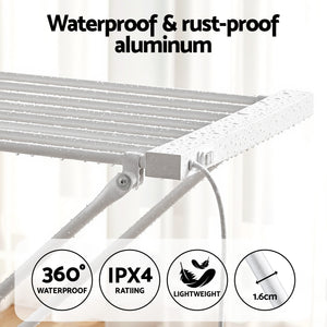 Heated Towel Rail | Foldable Clothes Airer | 8 Bars | Electric Drying Rack